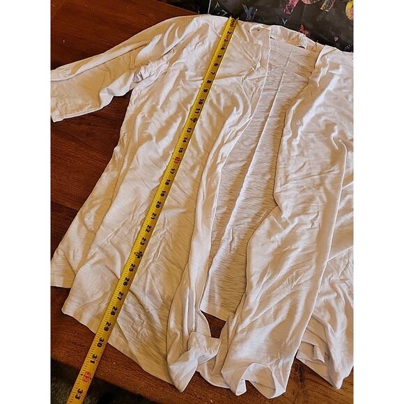 Ellen Tracy Light Weight Open Front Draped Vest Long Cardigan Sz 3X White New - Picture 8 of 10